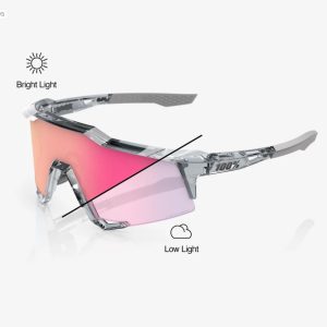 100% SPEEDCRAFT®Polished Translucent Grey Rose Gold Photochromic Mirror