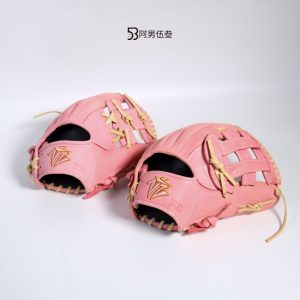 佐enter 內/外野手套 美國牛皮手套 粉紅色
