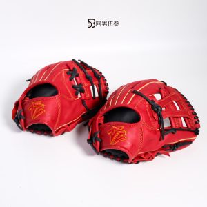 佐enter 兒童內野 美國牛皮手套 紅色